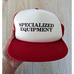 Civic Caps Vintage 80s 'Specialized Equipment' Red Foam Trucker Hat / OS
